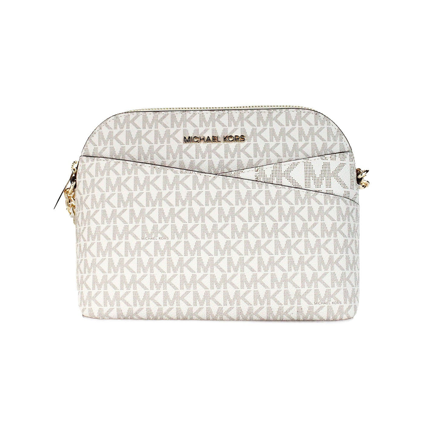 Michael Kors Women'S Back Slip Pocket Signature Canvas Crossbody Bag, Vanilla