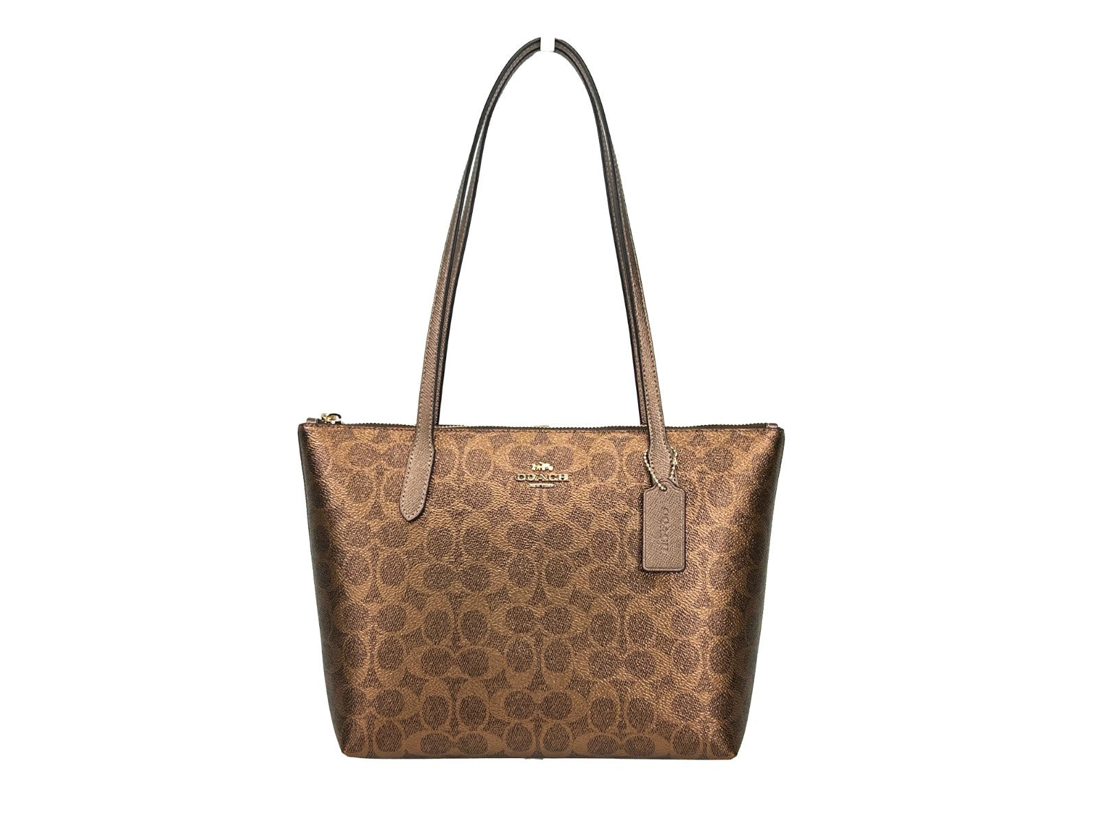 COACH Coach Signature Fiona Zip Tote Bag