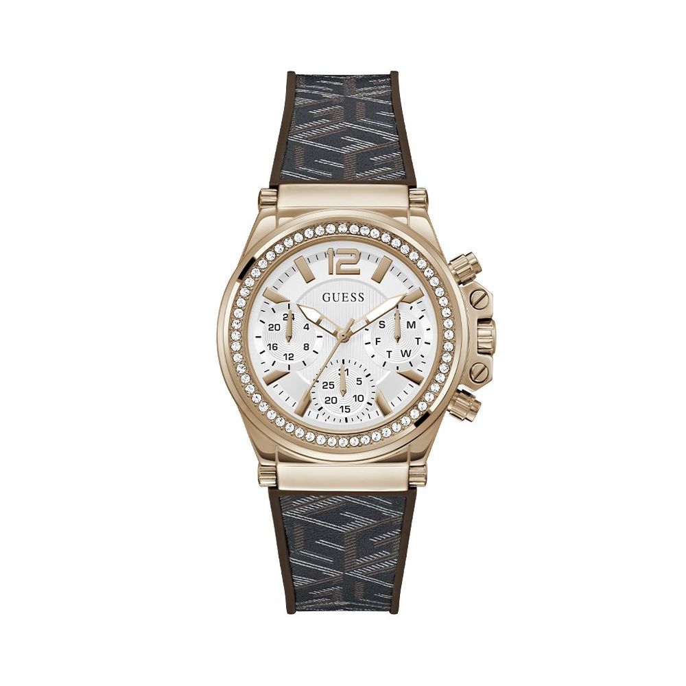 Guess Brown Synthetic Dress Watch