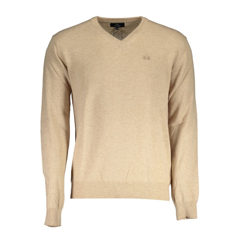 La Martina Beige Lyocell Men's Sweater