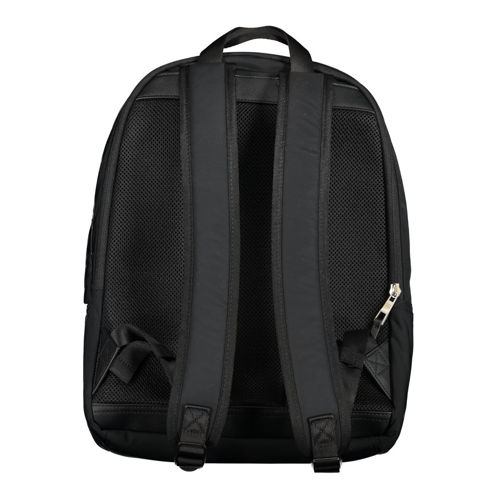 Tommy Hilfiger Black Polyester Men Backpack