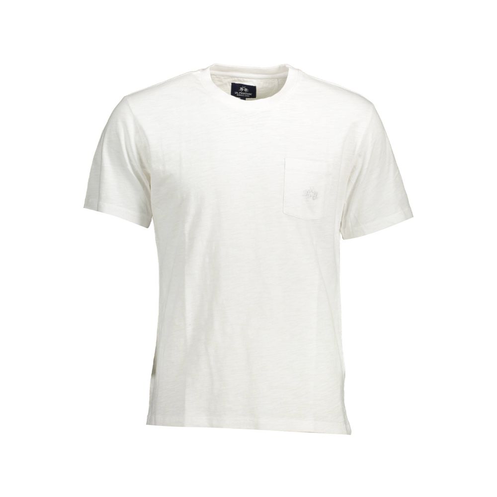 La Martina Bianco Cotton Men T-Shirt