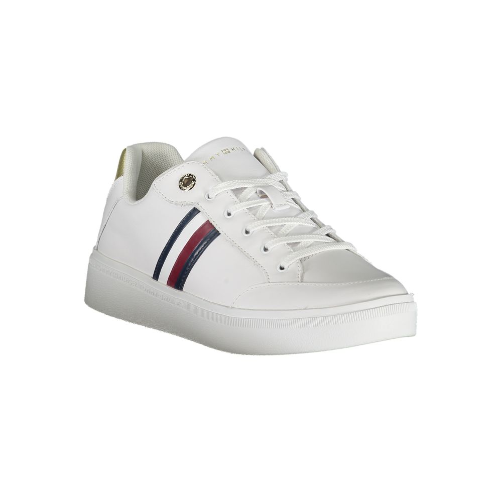 Tommy Hilfiger White Polyurethane Women Sneaker