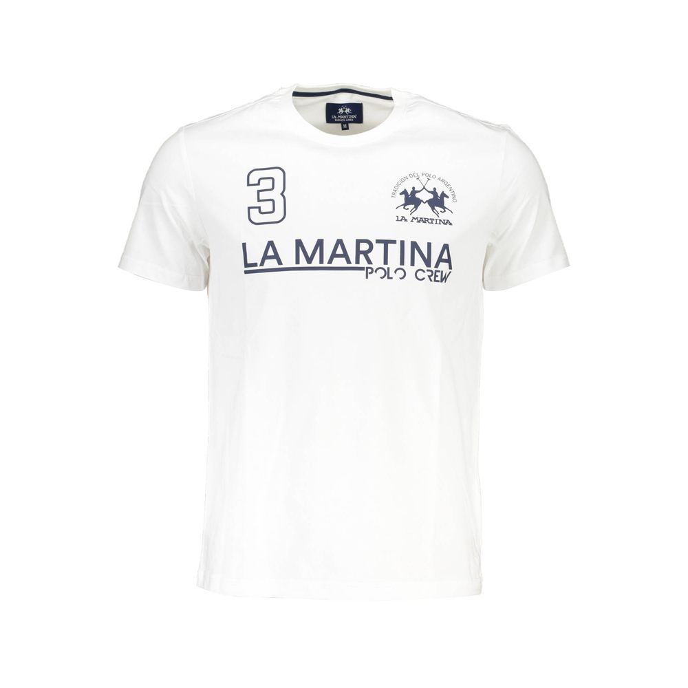 La Martina White Cotton Men's T-Shirt