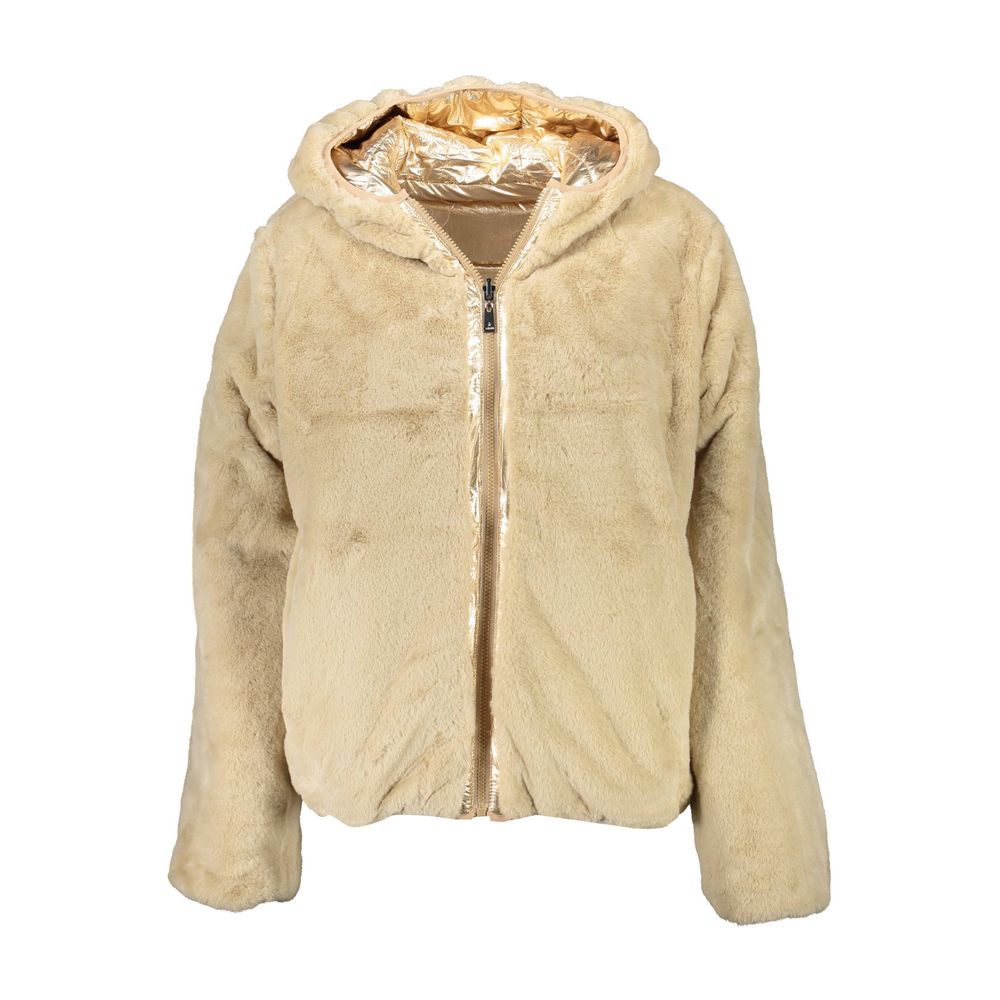 U.S. POLO ASSN. Gold Nylon Full-Length Jacket