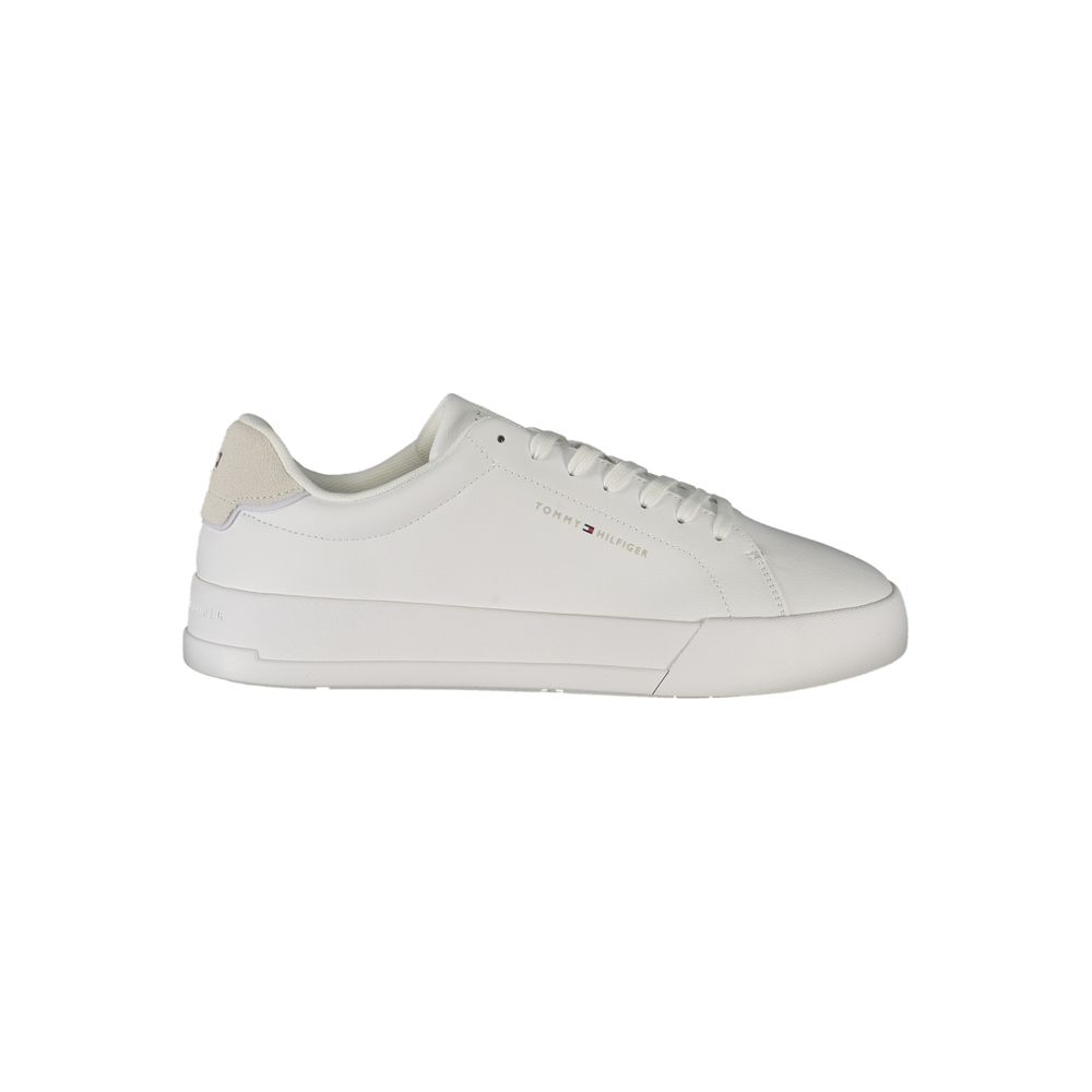 Tommy Hilfiger White Polyurethane Men Sneaker