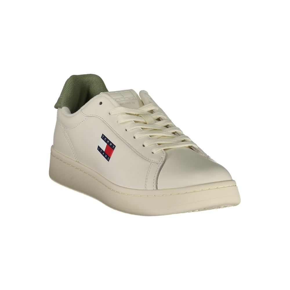 Tommy Hilfiger Bianco Polyurethane Men Sneaker
