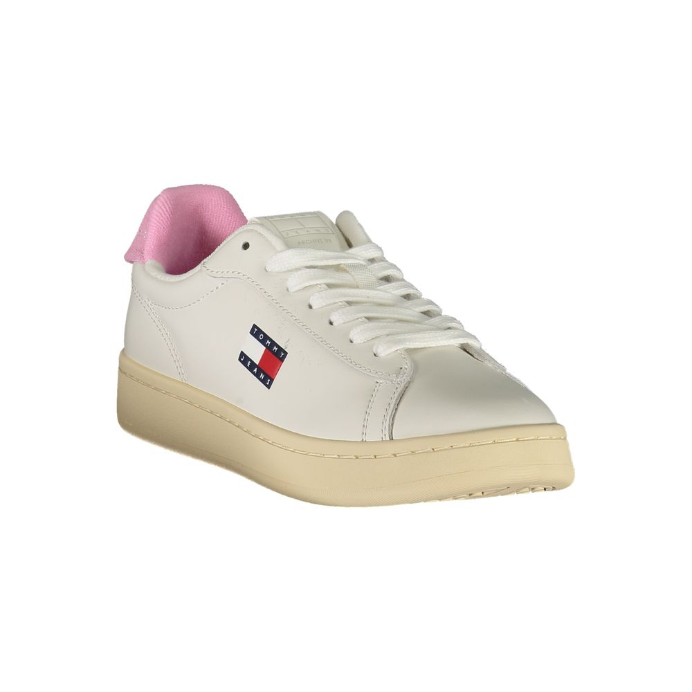 Tommy Hilfiger Bianco Polyurethane Women Sneaker