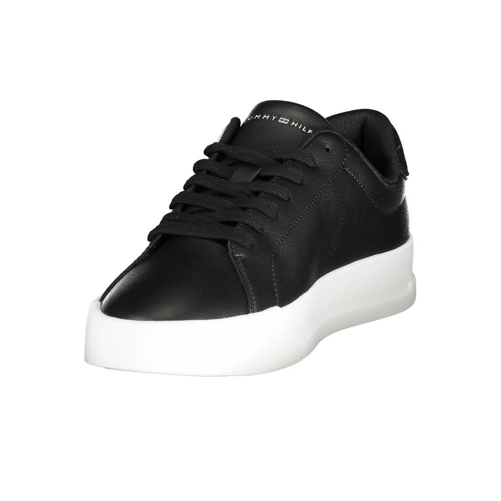 Tommy Hilfiger Black Polyurethane Men's Sneaker