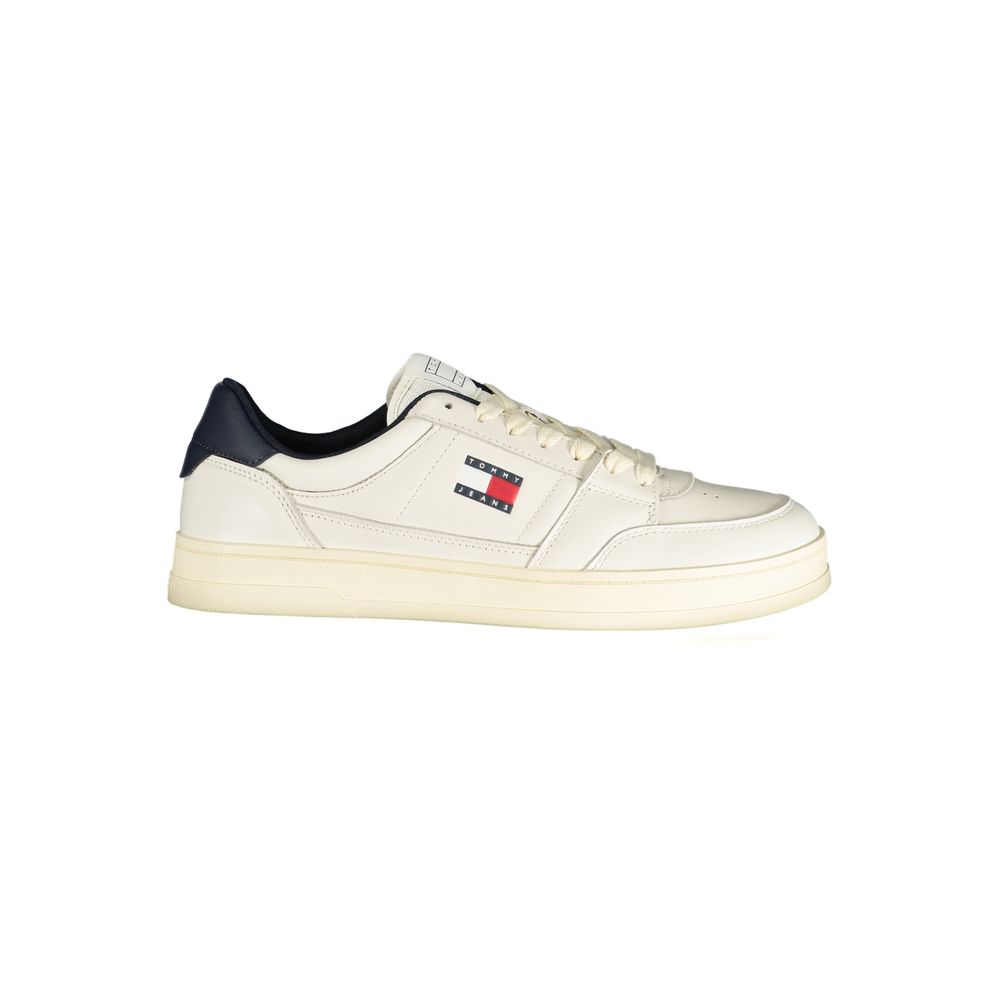 Tommy Hilfiger White Leather Men Sneaker