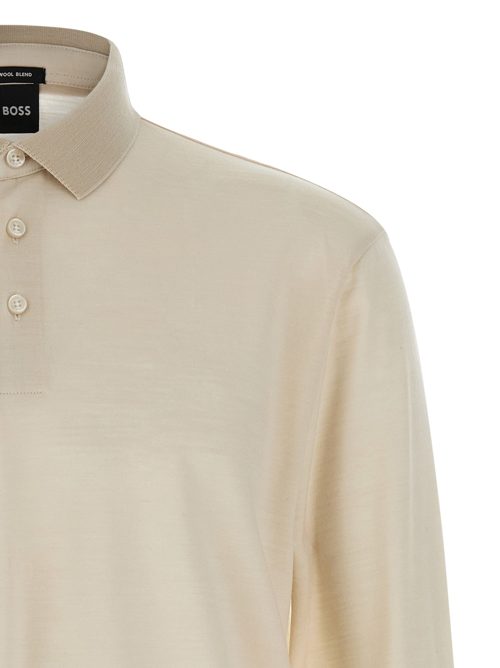 Hugo Boss Beige Wool Polo Shirt