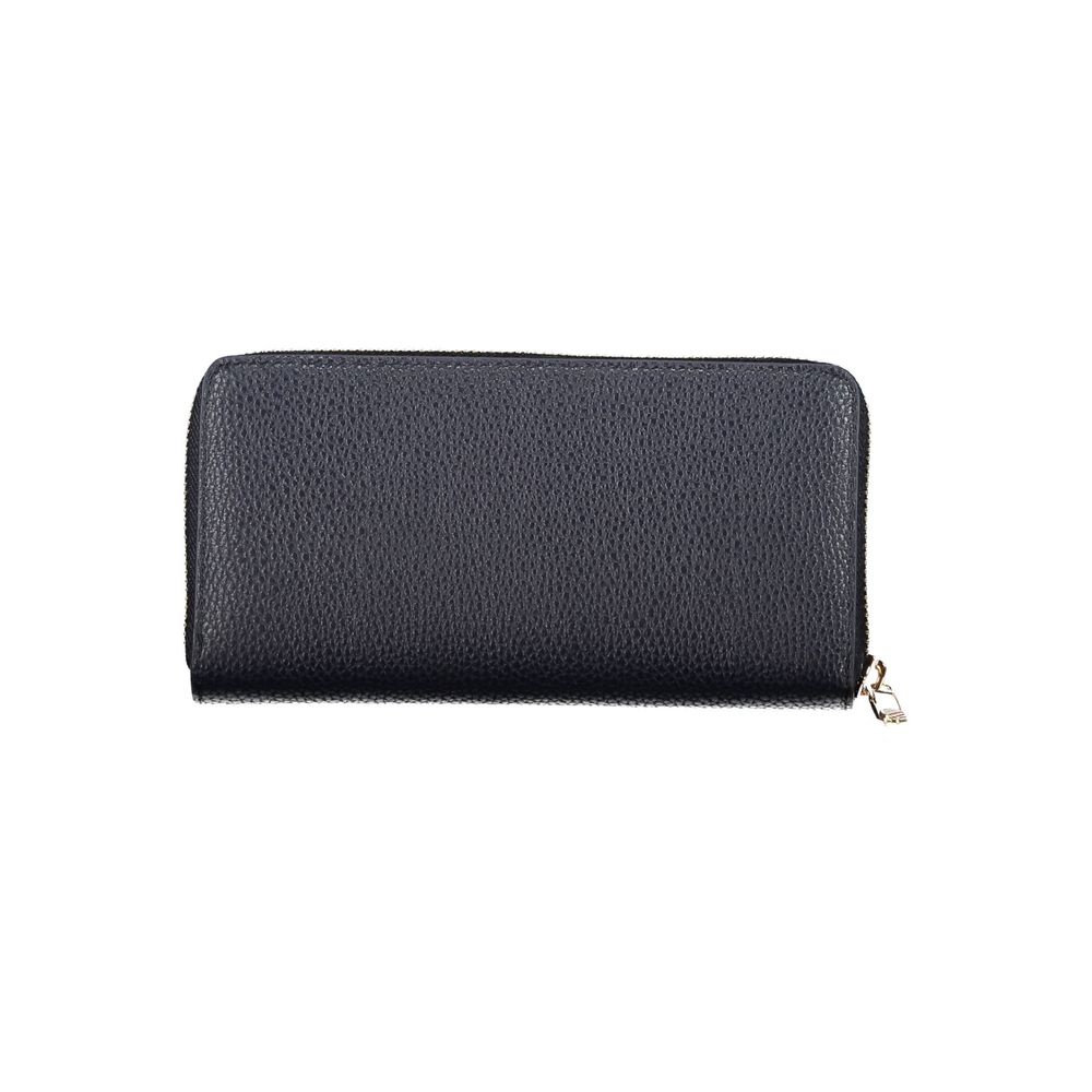 Blue Polyurethane Women Wallet