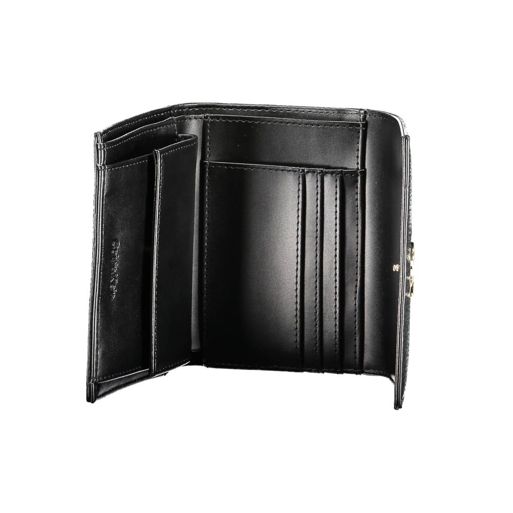 Black Polyurethane Women Wallet
