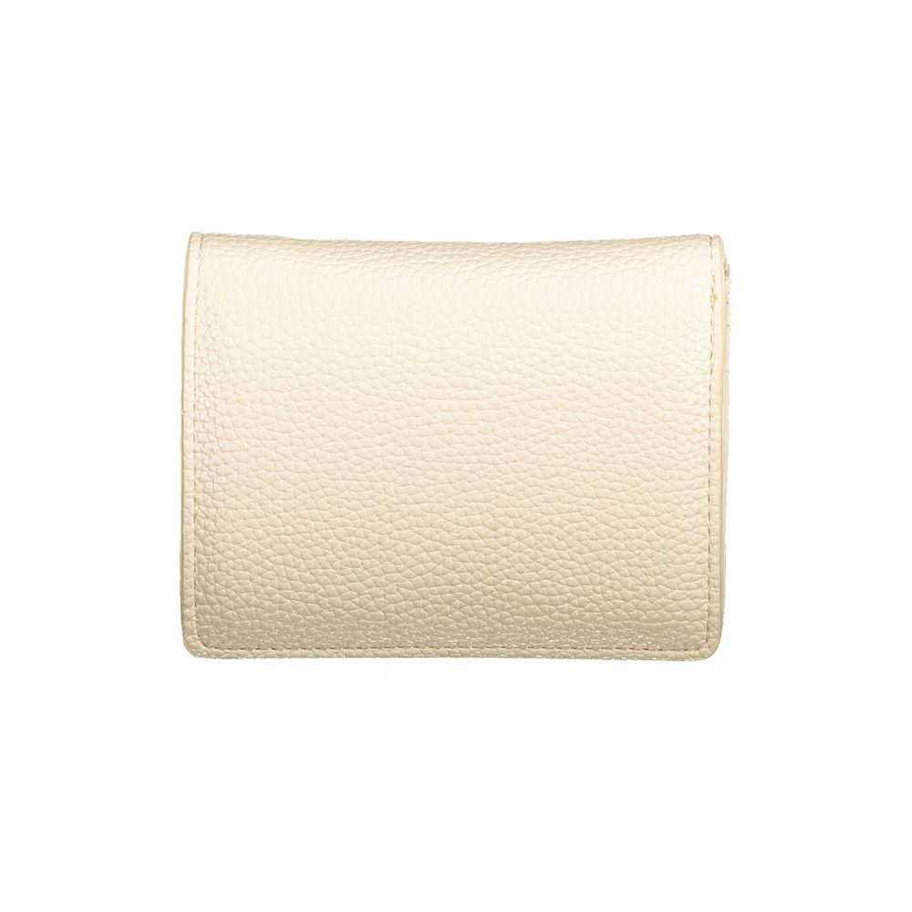Beige Polyurethane Women Wallet