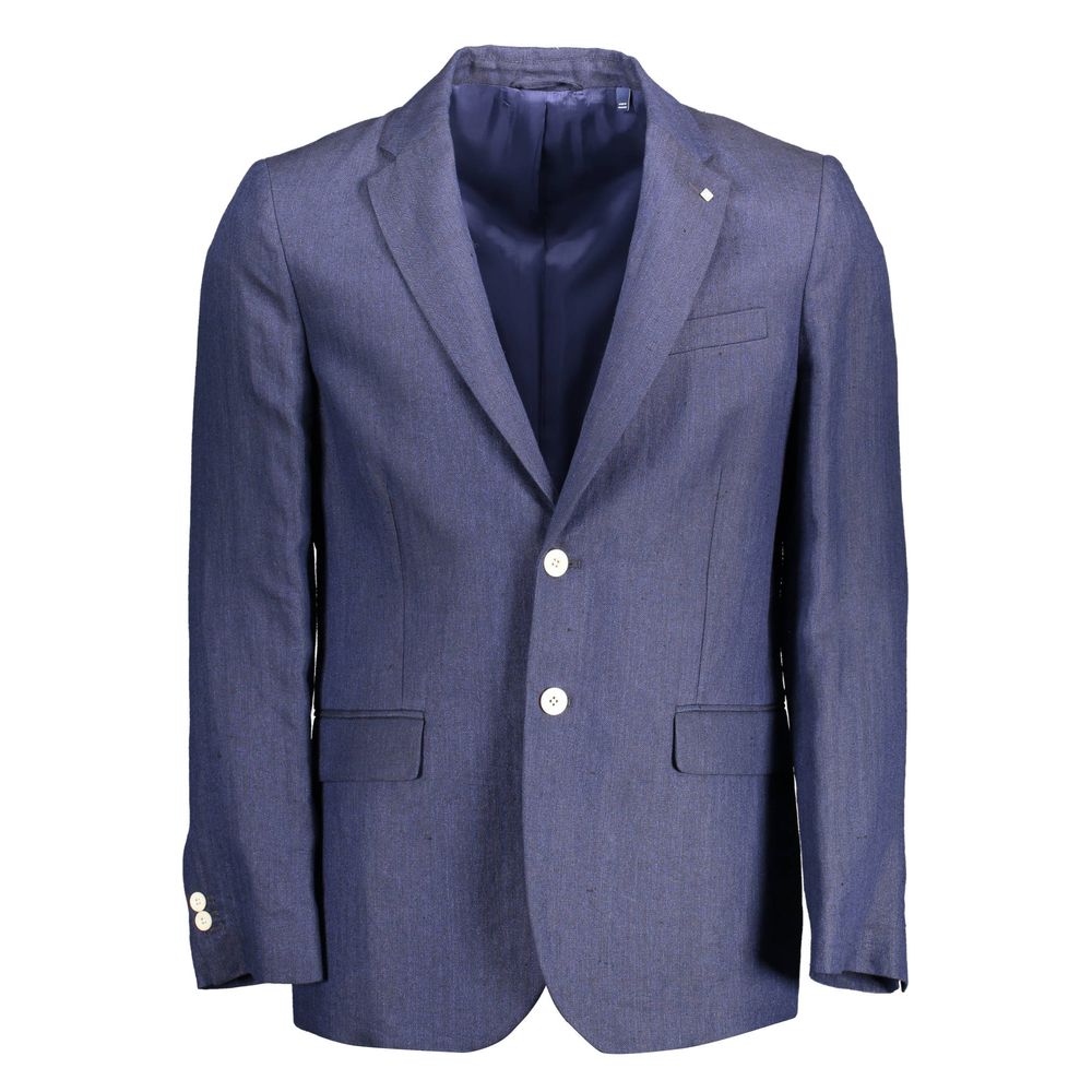 Gant Blue Linen Men's Jacket