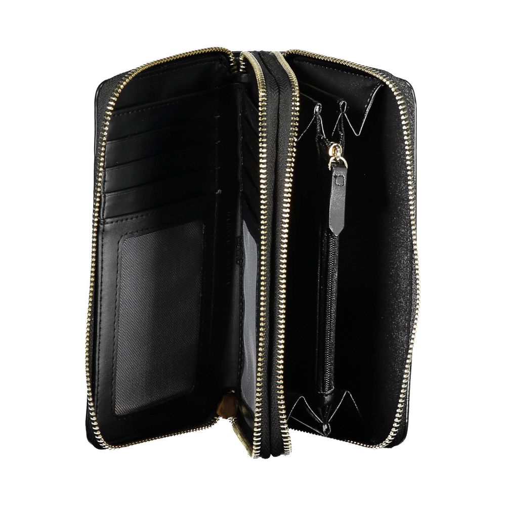 Black Polyurethane Women Wallet