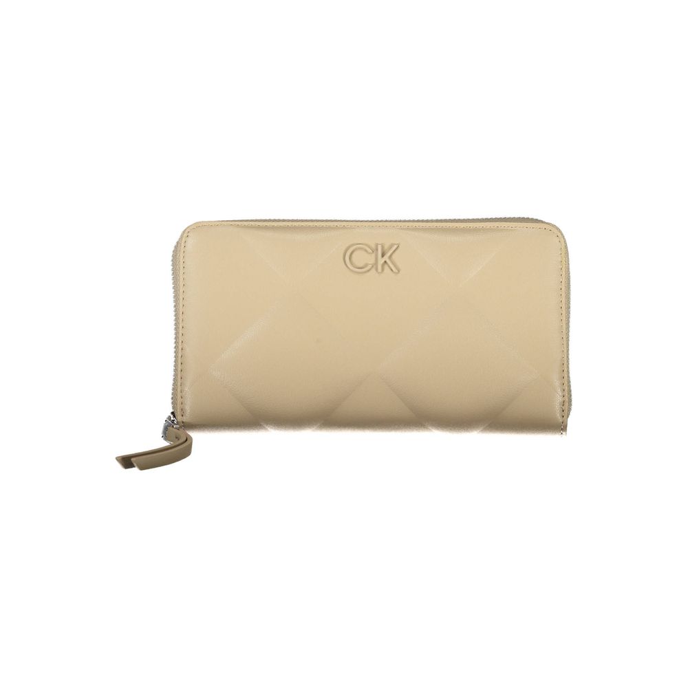 Beige Polyester Women Wallet