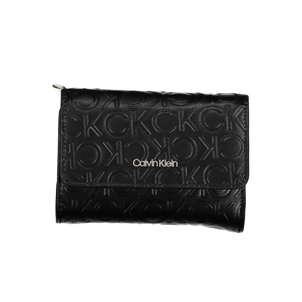 Black Polyurethane Women Wallet