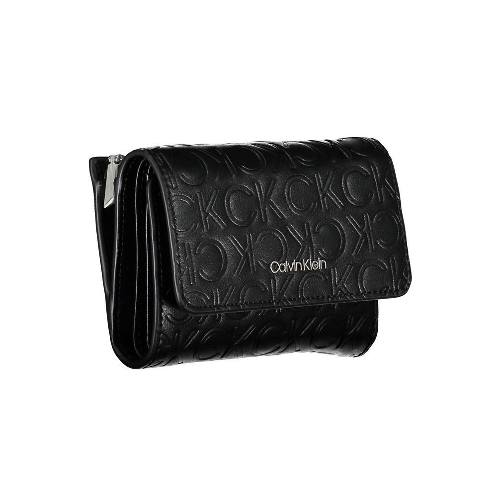 Black Polyurethane Women Wallet