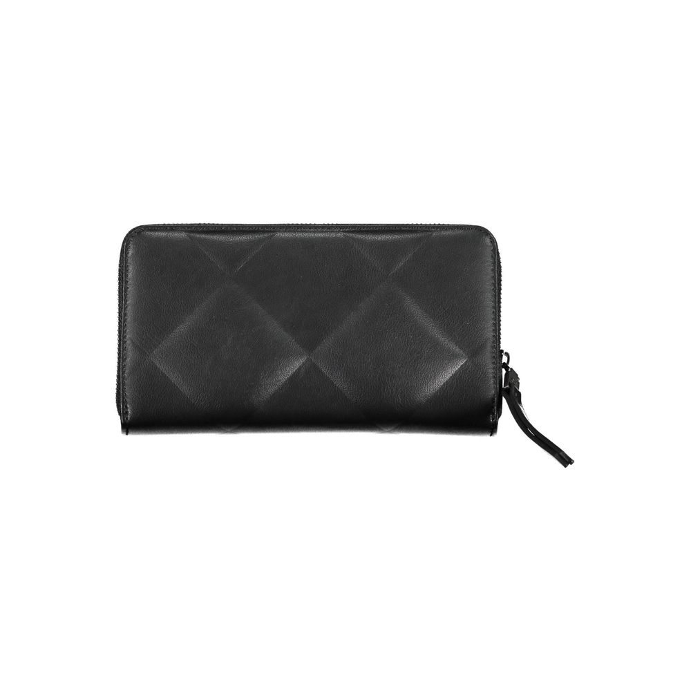 Black Polyester Women Wallet