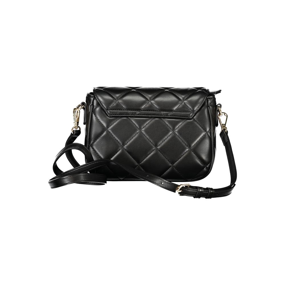 Black Polyurethane Women Handbag