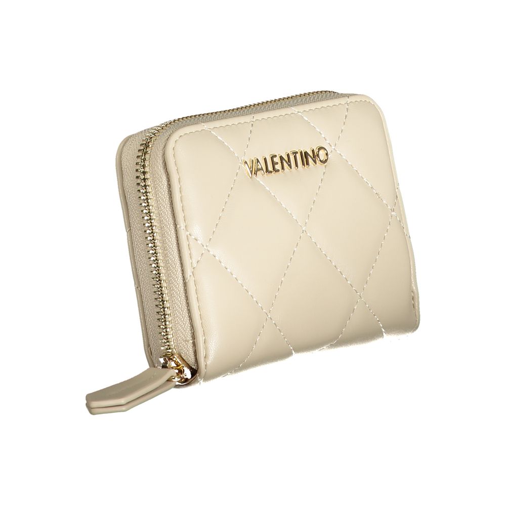 Beige Polyurethane Women Wallet