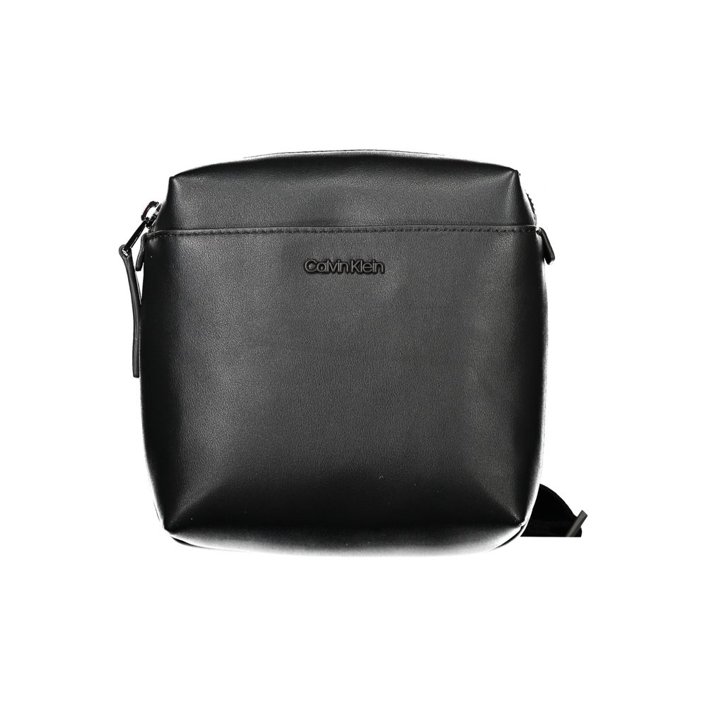 "Nero Poliuretano Men Shoulder Bag"