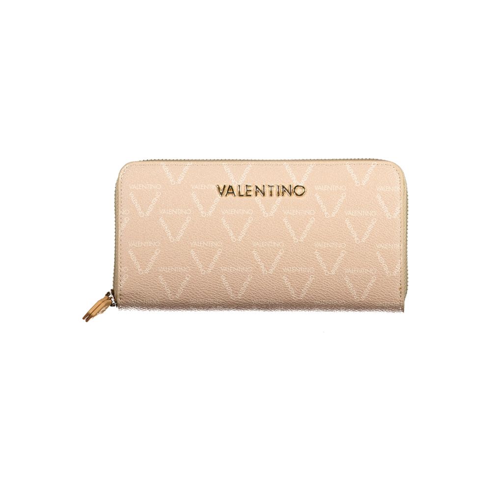 Beige Polyurethane Women Wallet