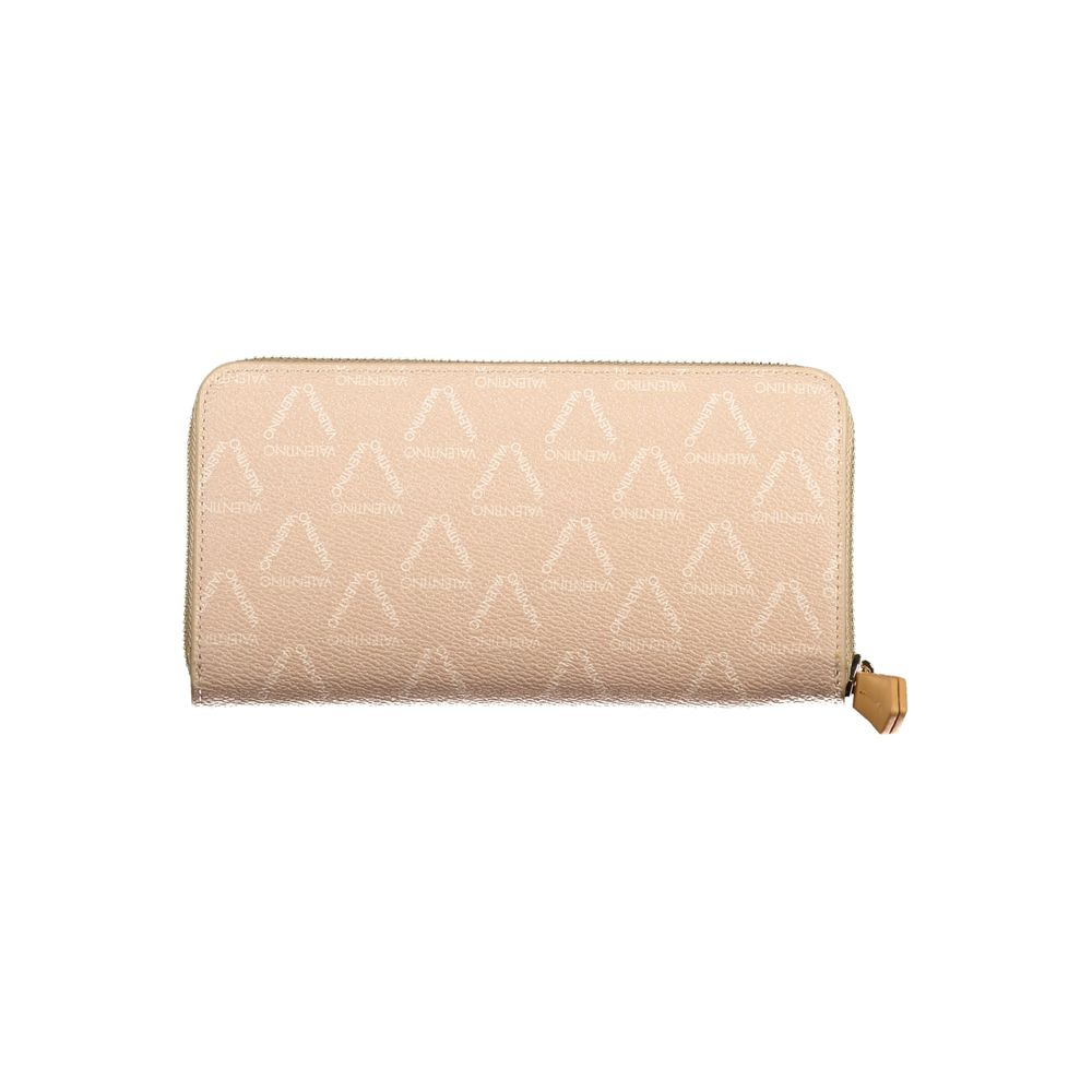 Beige Polyurethane Women Wallet