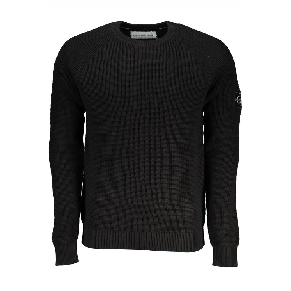 "Black Cotton Men's Sweater"