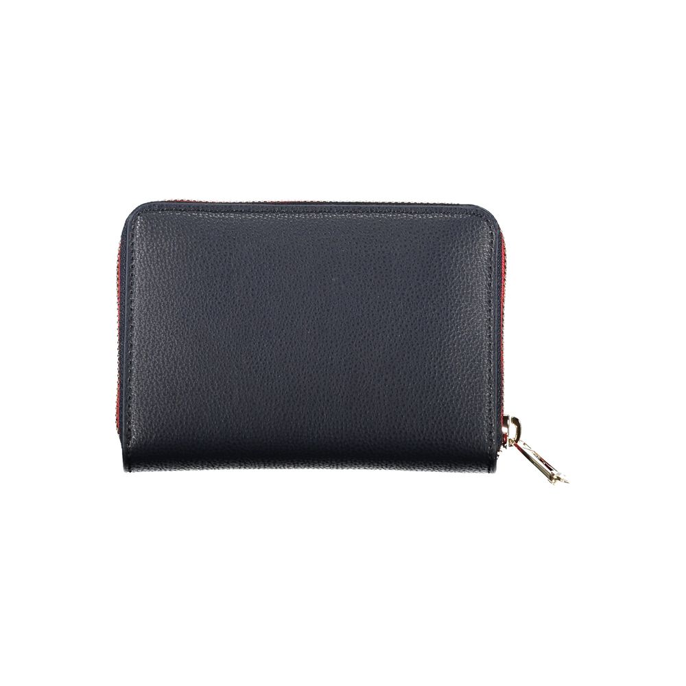 Blue Polyurethane Women Wallet