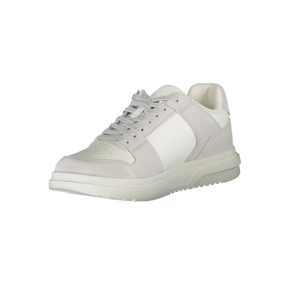 White Polyurethane Men Sneaker