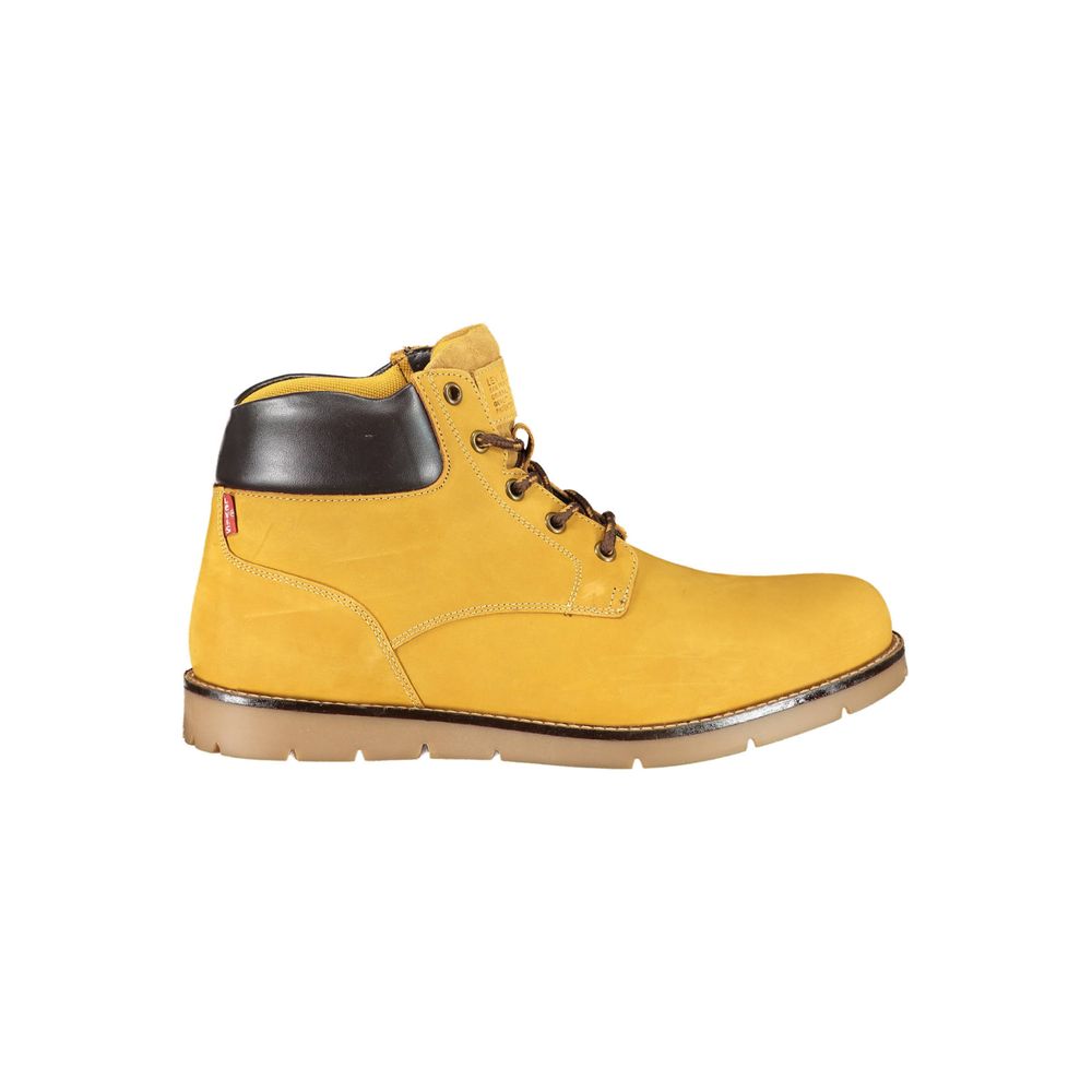 Yellow Leather Men Ankle Boot