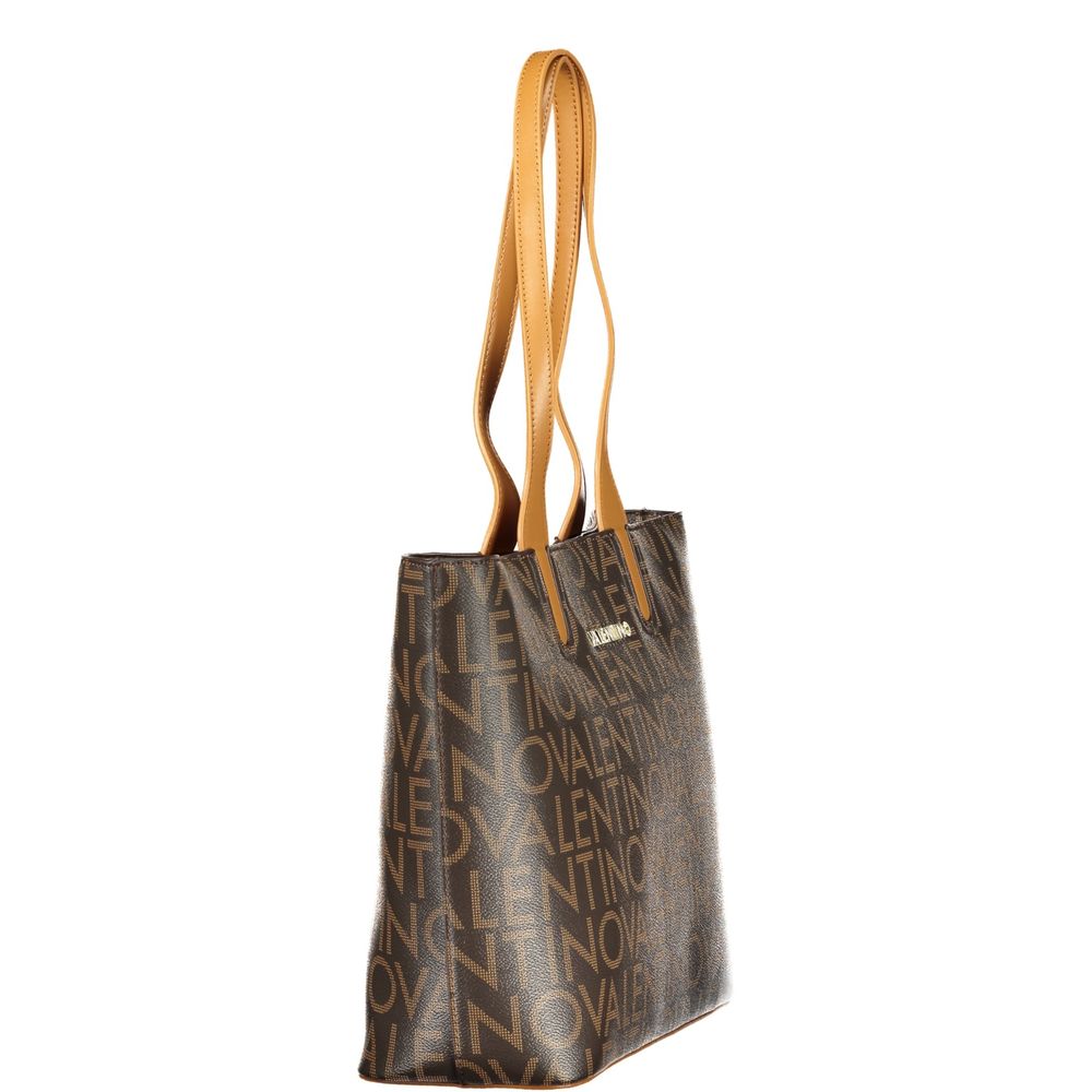 Marrone Polyurethane Women Handbag